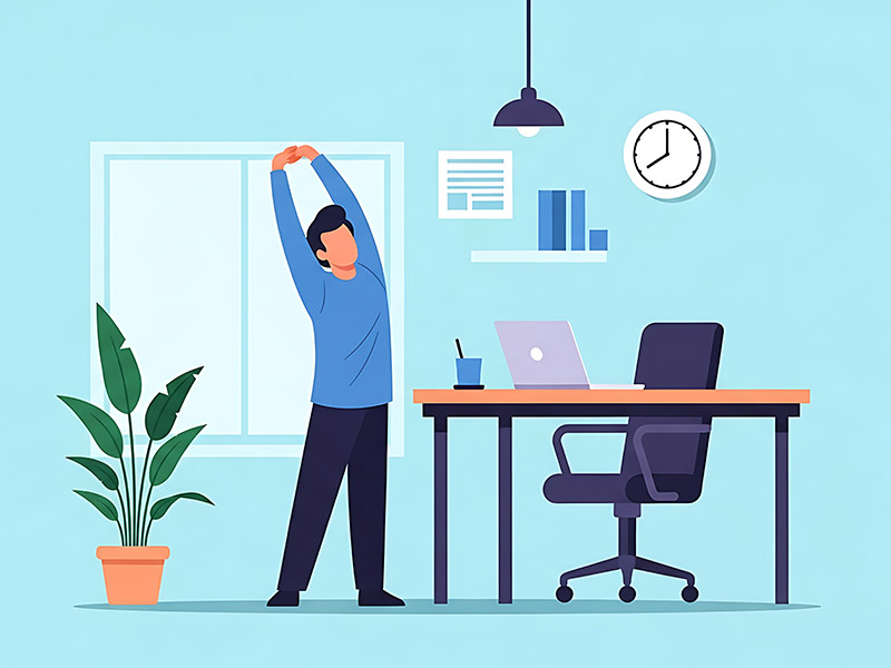 روتین بدنی ساده برای افراد پشت‌میزنشین